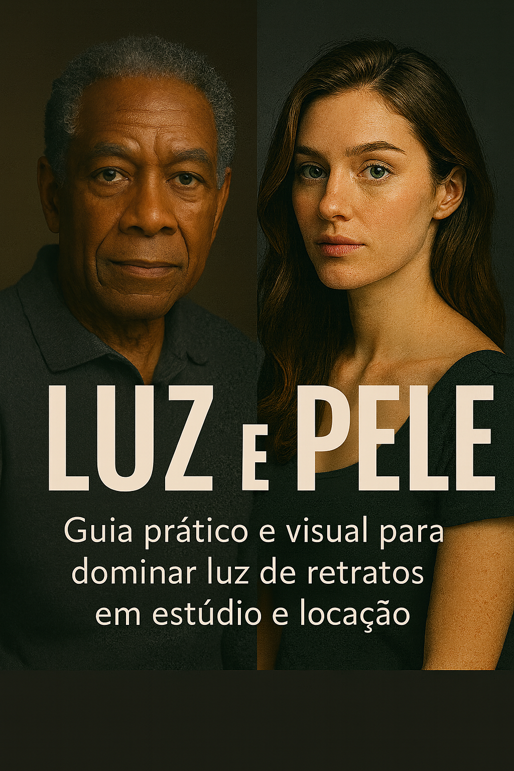 Capa do livro Luz e Pele — fotografia de retratos